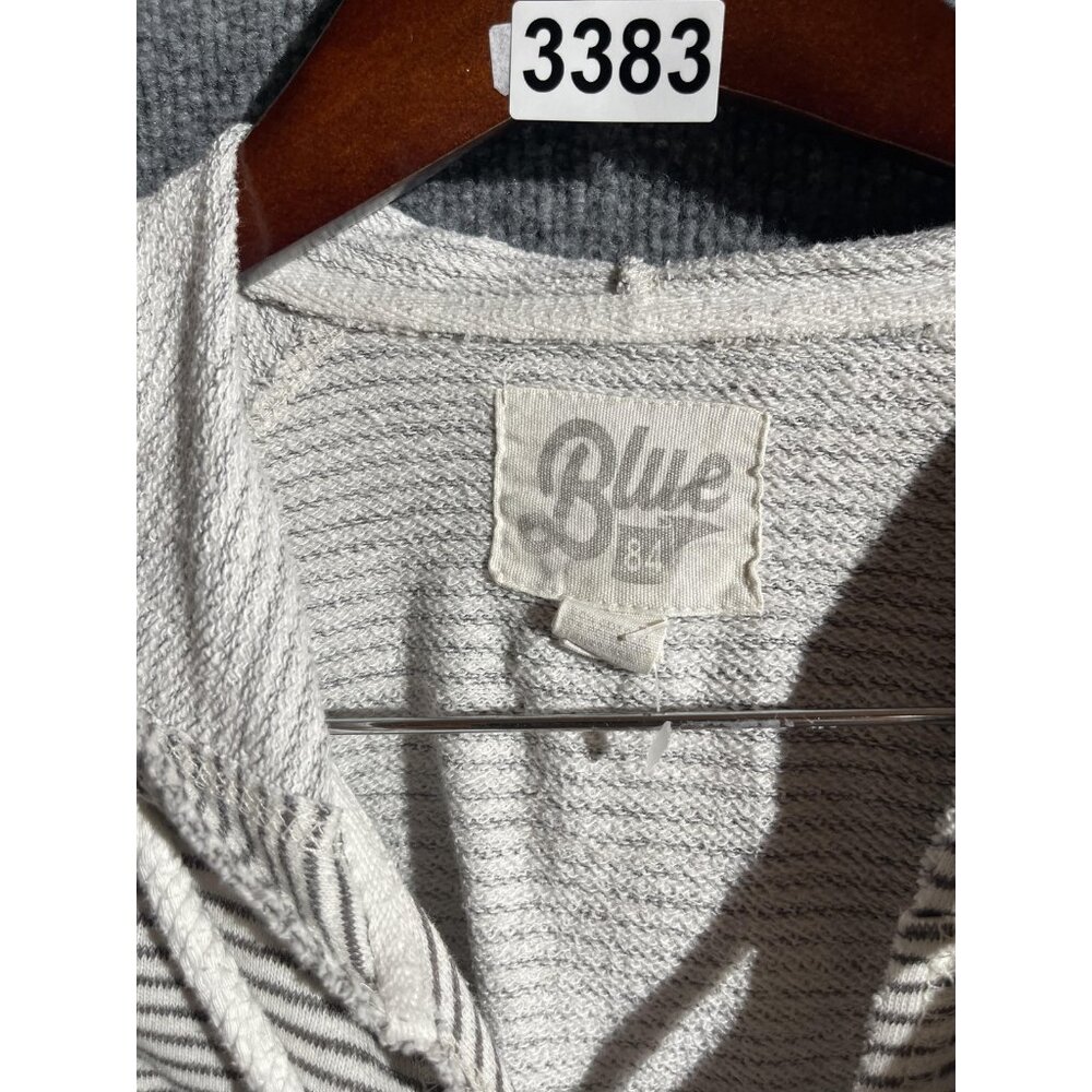 Hamline University Hoodie Sweatshirt Mens Small Beige Striped Thermal Blue 84 - Picture 6 of 7